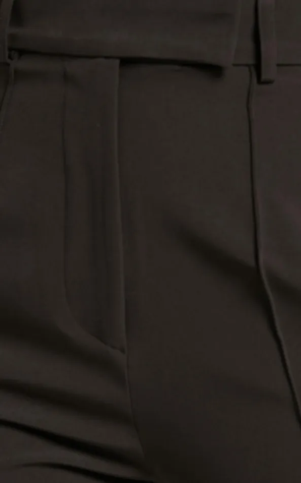 Showpo Rogers Straight Leg Pants In Charcoal Women Pants