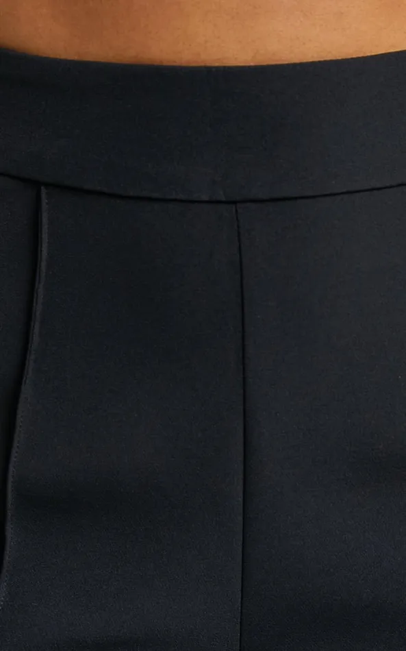 Showpo Roschel Pants 8211 High Waisted Flared Pants In Black Women Curve Clothes