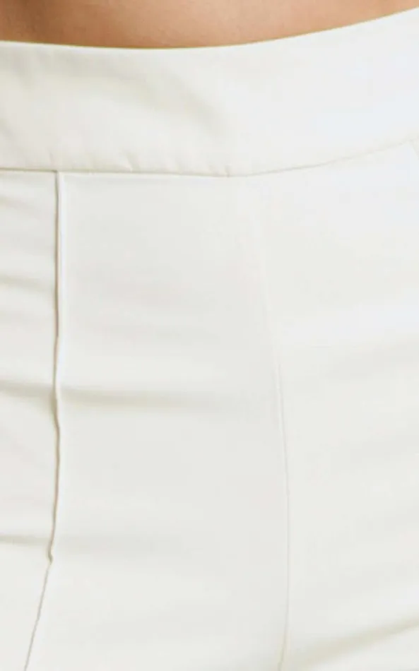 Showpo Roschel Pants 8211 High Waisted Flared Pants In Cream Women Pants
