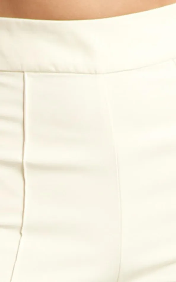 Showpo Roschel Pants 8211 High Waisted Flared Pants In Cream Women Pants