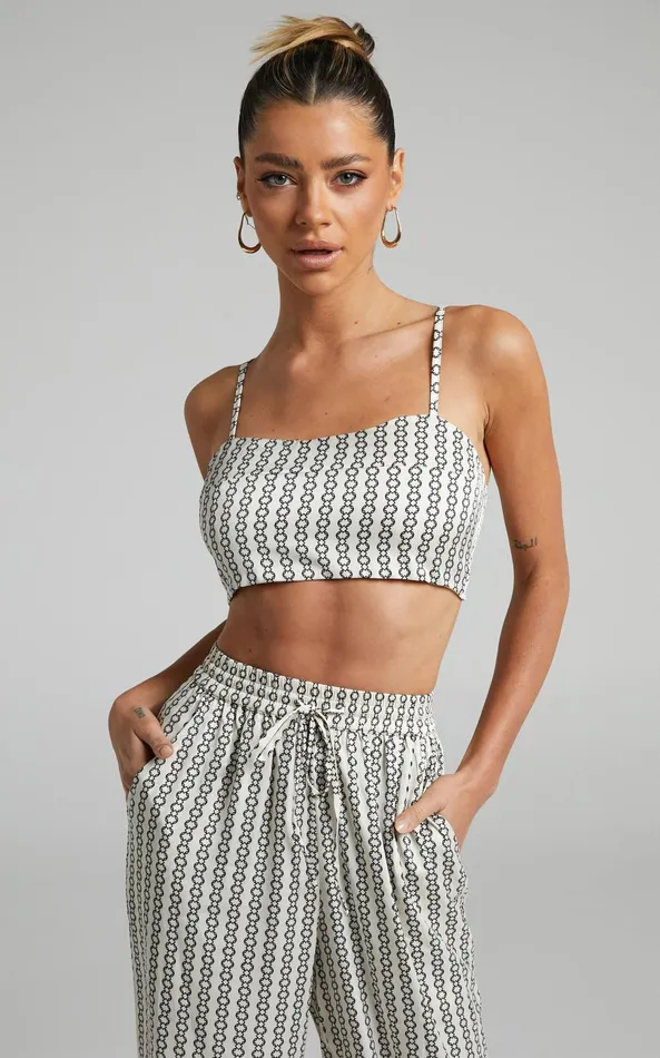 Showpo Rosetti Top 8211 Bralette Top In Chain Print Women Curve Clothes