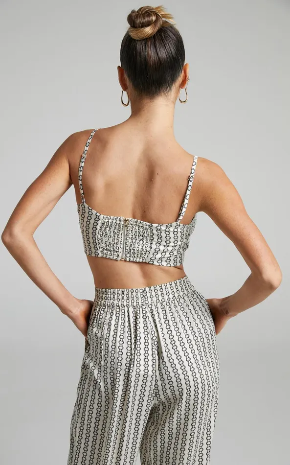 Showpo Rosetti Top 8211 Bralette Top In Chain Print Women Curve Clothes