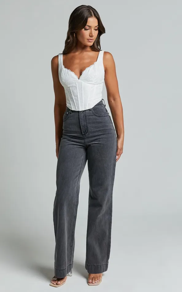 Showpo Rowan Top 8211 Corset Lace Top In White Women Tops