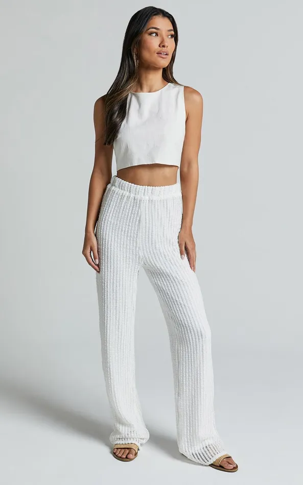 Showpo Rowland Pants 8211 Wide Leg In White Women Pants