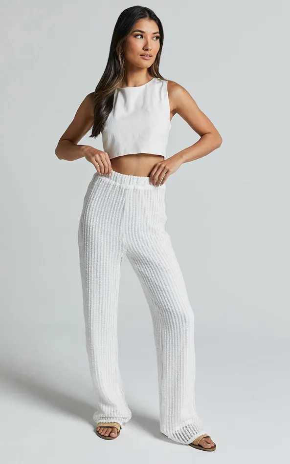 Showpo Rowland Pants 8211 Wide Leg In White Women Pants