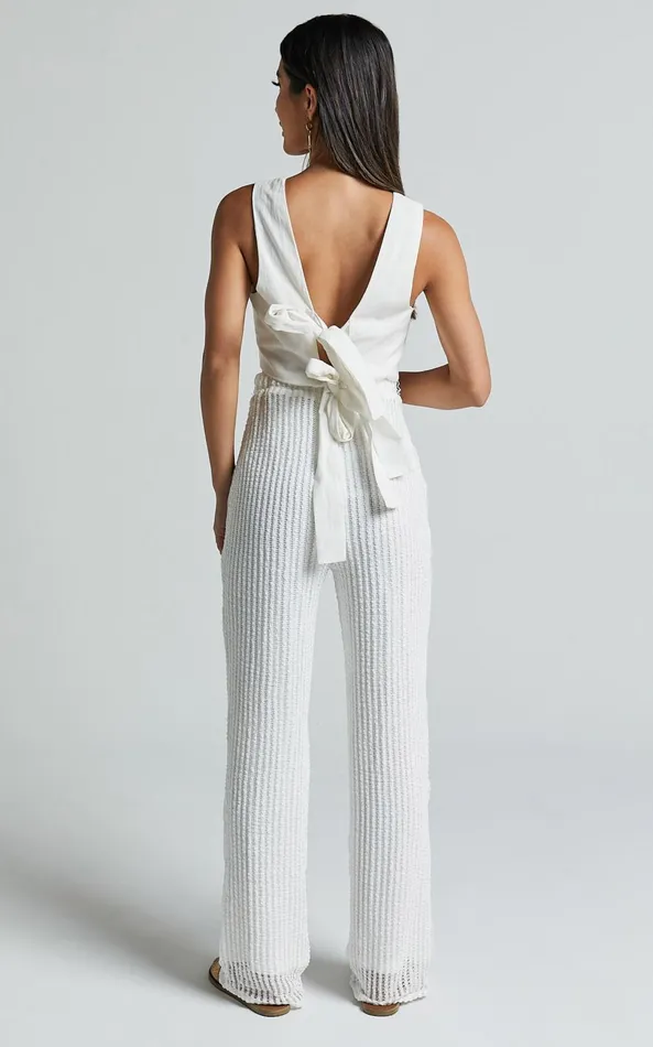 Showpo Rowland Pants 8211 Wide Leg In White Women Pants