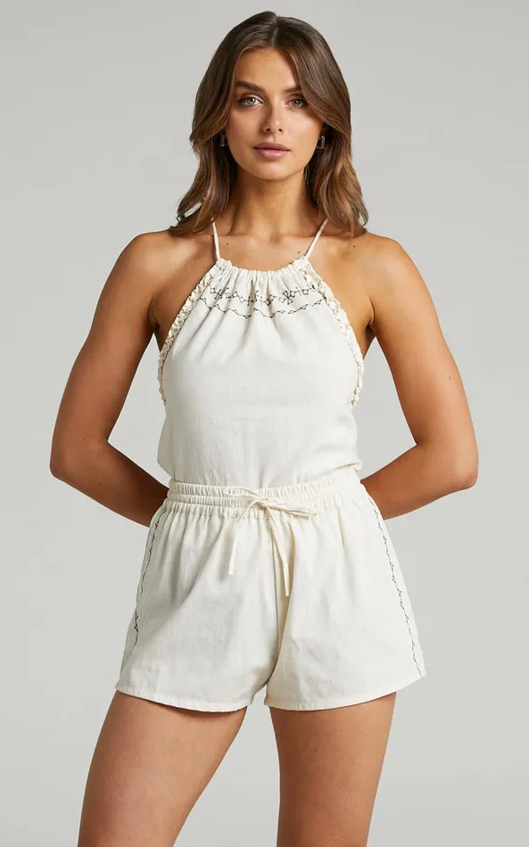 Showpo Rue Stiic 8211 Lucia Short In Pearl White Women Shorts