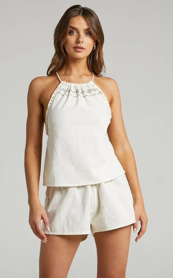 Showpo Rue Stiic 8211 Lucia Short In Pearl White Women Shorts