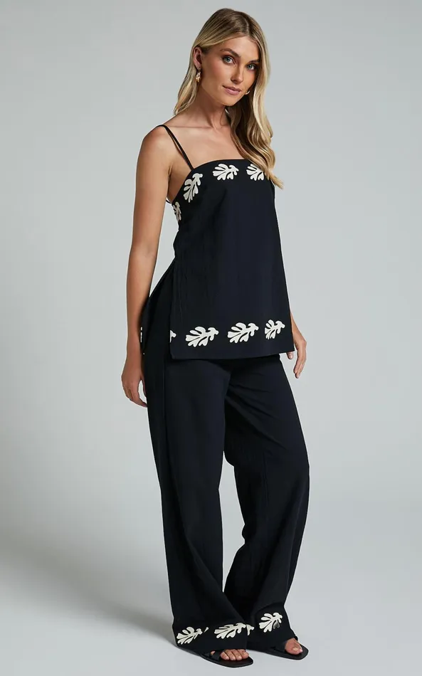 Showpo Runaway The Label 8211 Amalia Pant In BlackSand Women Pants