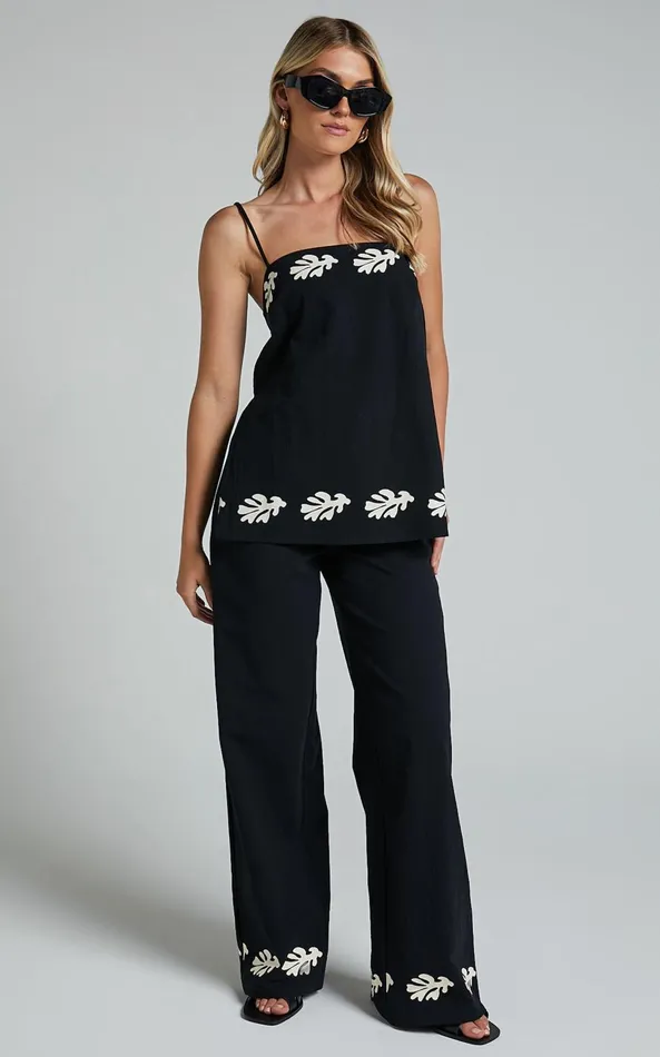 Showpo Runaway The Label 8211 Amalia Pant In BlackSand Women Pants