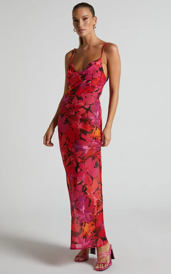 Showpo Runaway The Label 8211 Bad Romance Sheer Midi Dress In Pink Floral Women Dresses Showpo Runaway The Label 8211 Bad Romance Sheer Midi Dress In Pink Floral Women Dresses