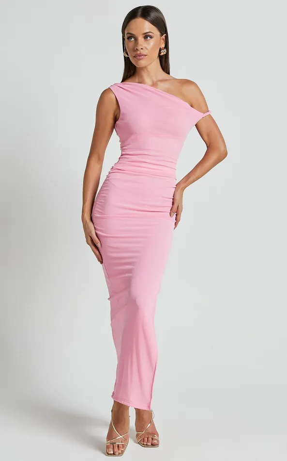 Showpo Runaway The Label 8211 Chyna Midi Dress In Pink Women Dresses