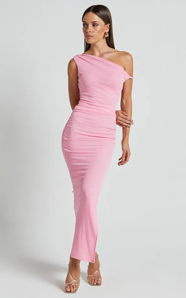 Showpo Runaway The Label 8211 Chyna Midi Dress In Pink Women Dresses
