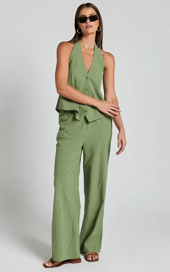 Showpo Runaway The Label 8211 Florent Pant In Khaki Women Pants