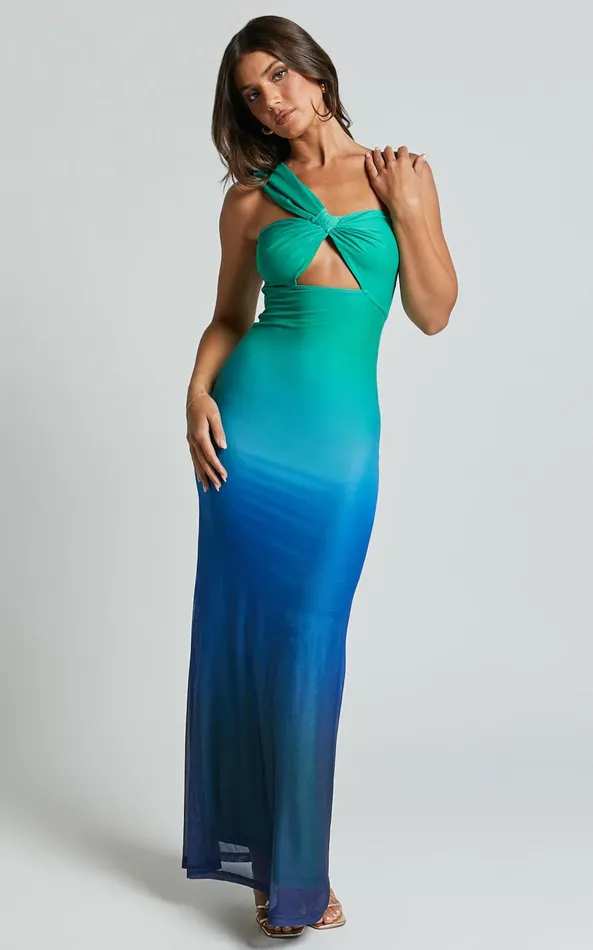 Showpo Runaway The Label 8211 Kyree Maxi Dress In Marine Ombre Women Dresses