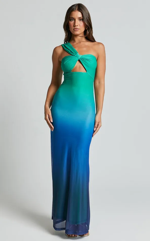 Showpo Runaway The Label 8211 Kyree Maxi Dress In Marine Ombre Women Dresses