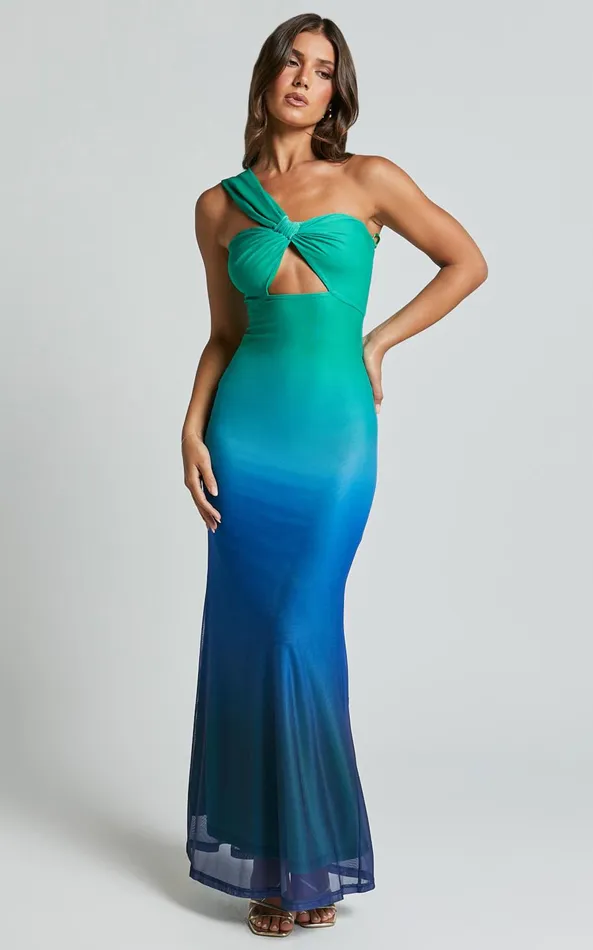 Showpo Runaway The Label 8211 Kyree Maxi Dress In Marine Ombre Women Dresses