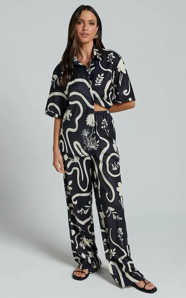 Showpo Runaway The Label 8211 Leo Pant In BlackSand Women Pants