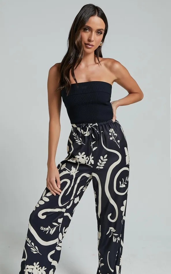 Showpo Runaway The Label 8211 Leo Pant In BlackSand Women Pants