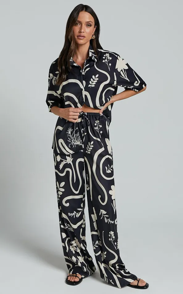 Showpo Runaway The Label 8211 Leo Pant In BlackSand Women Pants