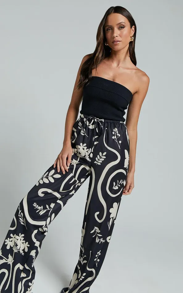 Showpo Runaway The Label 8211 Leo Pant In BlackSand Women Pants