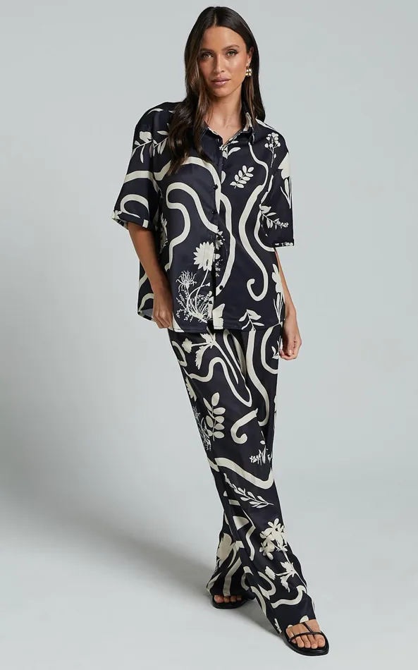 Showpo Runaway The Label 8211 Leo Shirt In BlackSand Women Tops