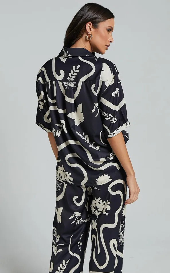 Showpo Runaway The Label 8211 Leo Shirt In BlackSand Women Tops