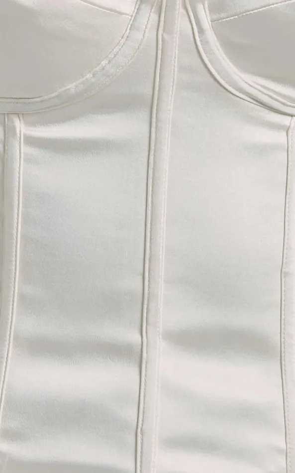 Showpo Runaway The Label 8211 Oura Bustier In Ivory Women Tops