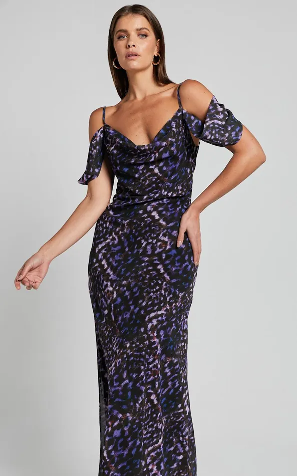 Showpo Runaway The Label 8211 Oxana Slip Dress In Iris Oxana Women Dresses
