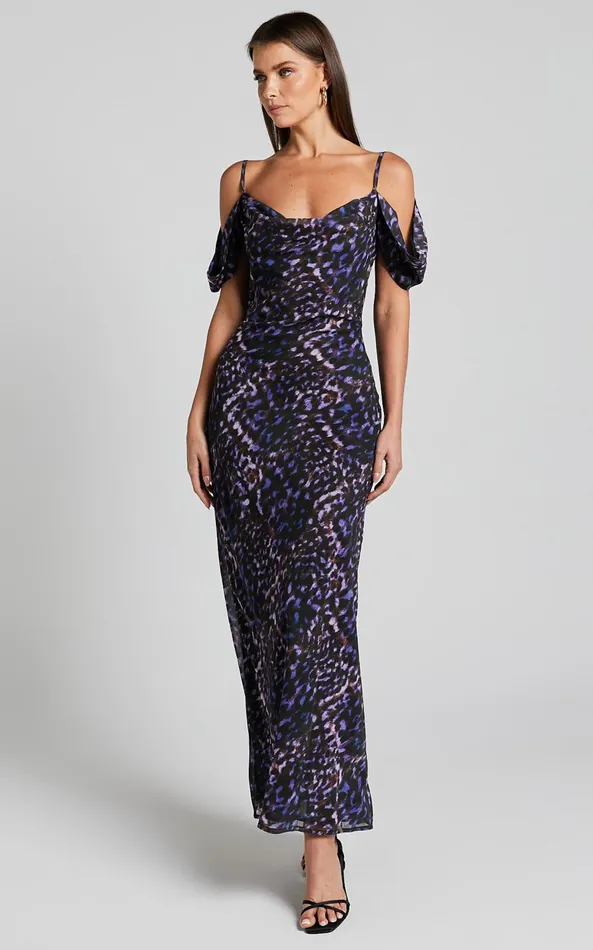 Showpo Runaway The Label 8211 Oxana Slip Dress In Iris Oxana Women Dresses