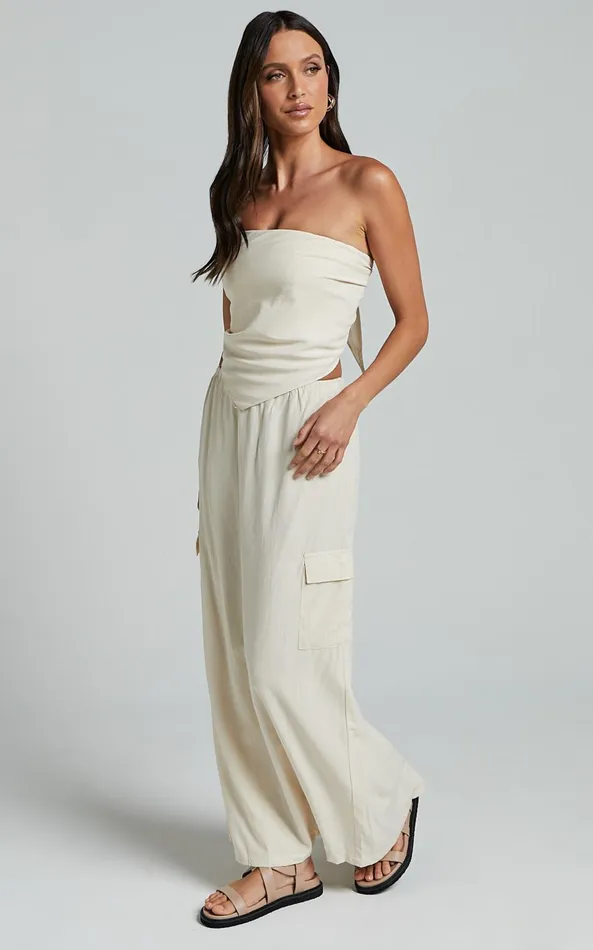 Showpo Runaway The Label 8211 Picilo Long Midi Skirt In Stone Women Skirts