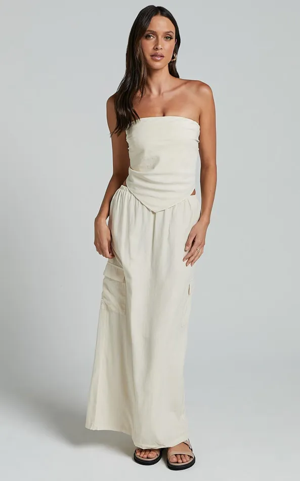 Showpo Runaway The Label 8211 Picilo Scarf Top In Stone Women Tops