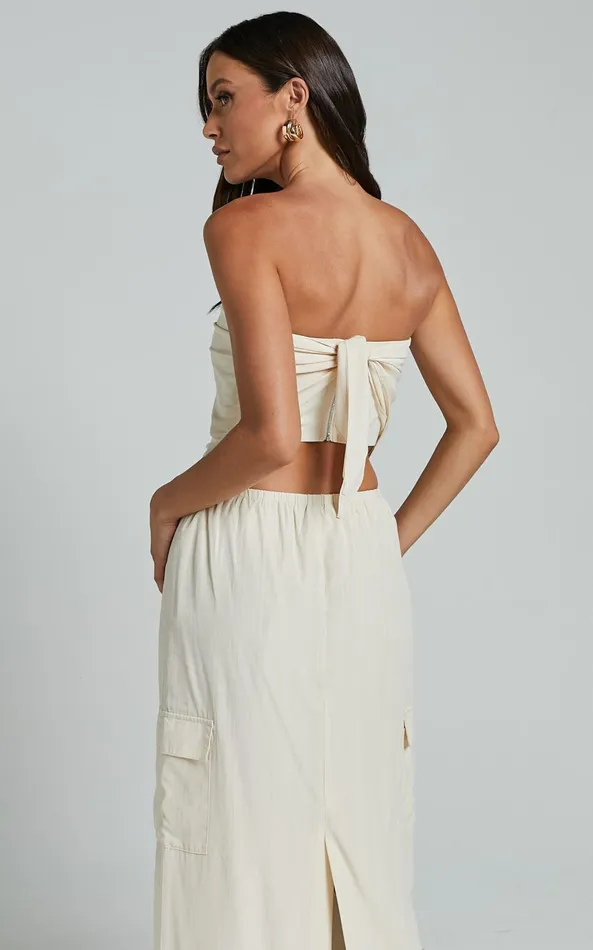 Showpo Runaway The Label 8211 Picilo Scarf Top In Stone Women Tops