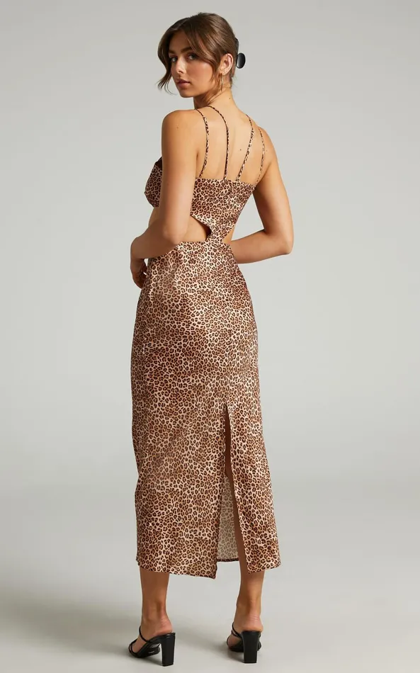Showpo Runaway The Label 8211 Portia Maxi Dress In Leopard Women Dresses