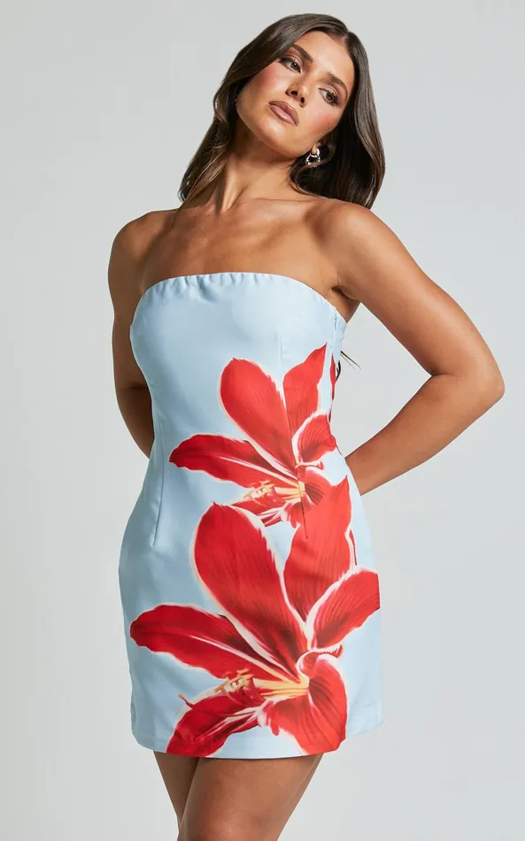 Showpo Runaway The Label 8211 Primrose Mini Dress In RED LILY Women Dresses