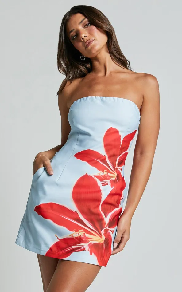 Showpo Runaway The Label 8211 Primrose Mini Dress In RED LILY Women Dresses