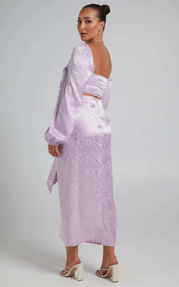 Showpo Runaway The Label 8211 Roxie Midi Skirt In Lilac Women Skirts