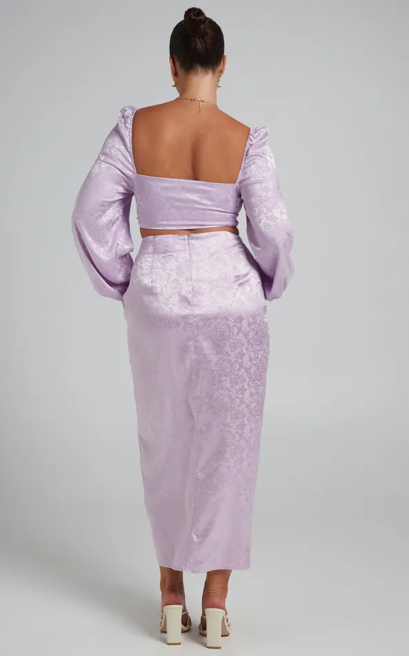 Showpo Runaway The Label 8211 Roxie Midi Skirt In Lilac Women Skirts
