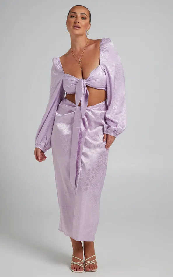 Showpo Runaway The Label 8211 Roxie Tie Top In Lilac Women Tops