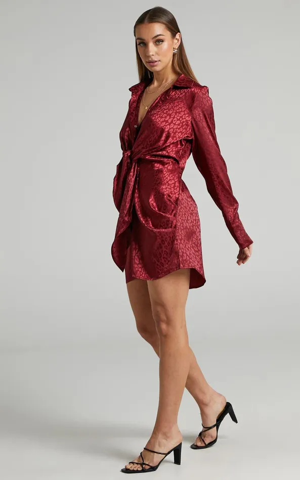 Showpo Runaway The Label 8211 Ruby Rose Dress In Cherry Women Dresses