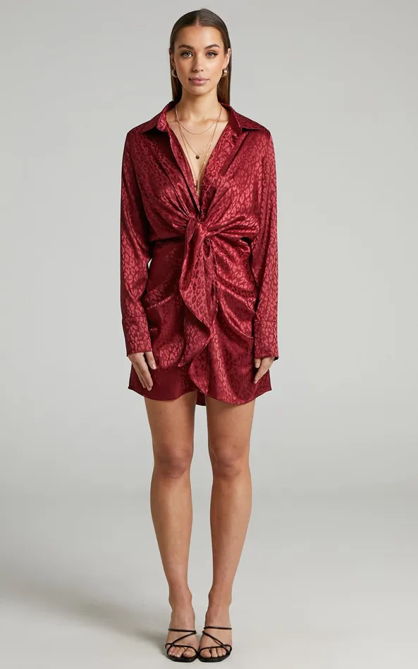 Showpo Runaway The Label 8211 Ruby Rose Dress In Cherry Women Dresses