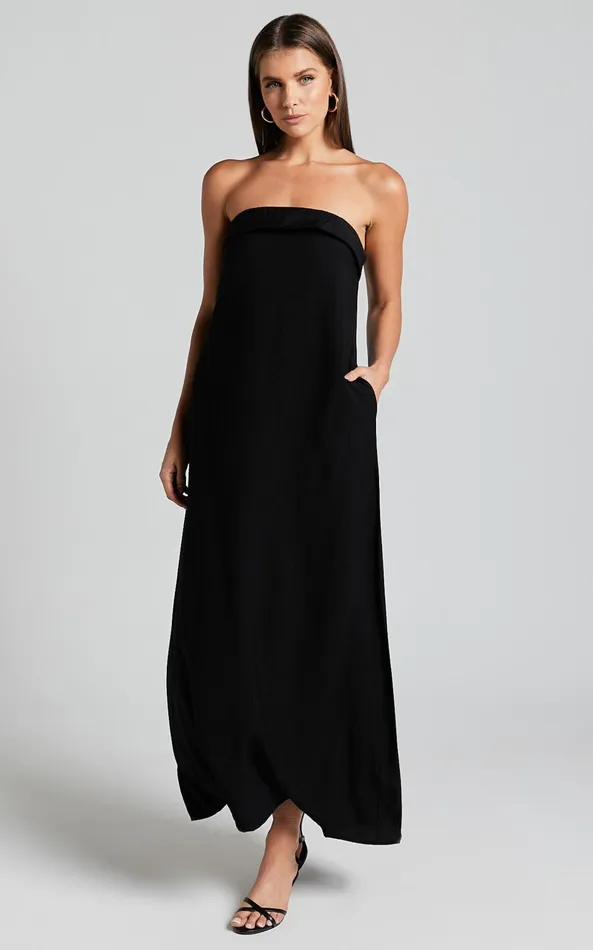 Showpo Runaway The Label 8211 Saphira Maxi Dress In Black Women Dresses