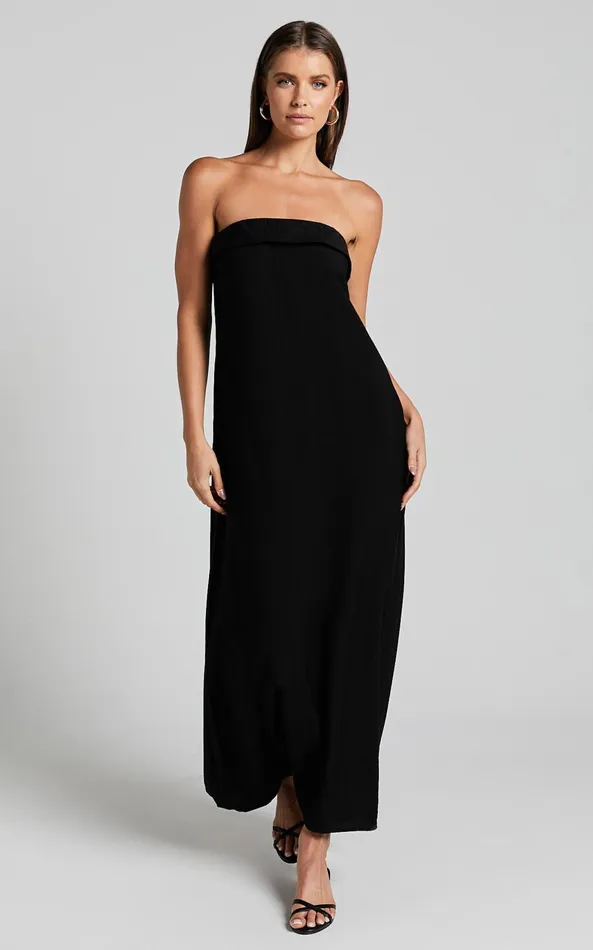 Showpo Runaway The Label 8211 Saphira Maxi Dress In Black Women Dresses