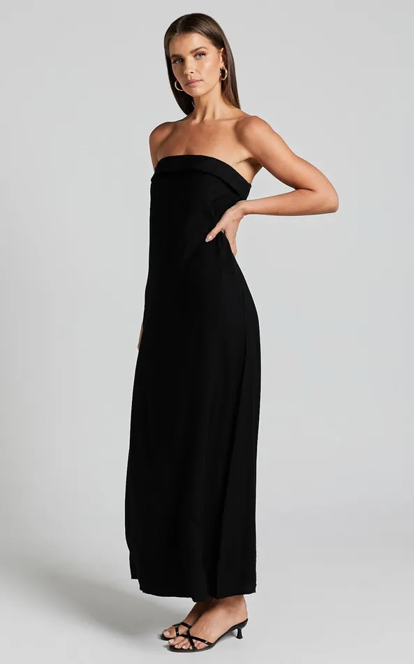 Showpo Runaway The Label 8211 Saphira Maxi Dress In Black Women Dresses