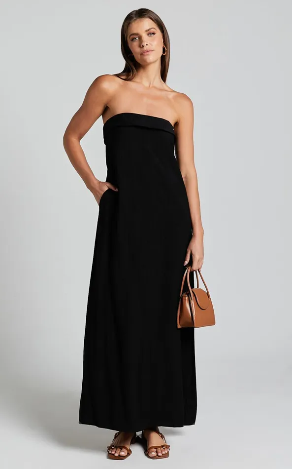 Showpo Runaway The Label 8211 Saphira Maxi Dress In Black Women Dresses