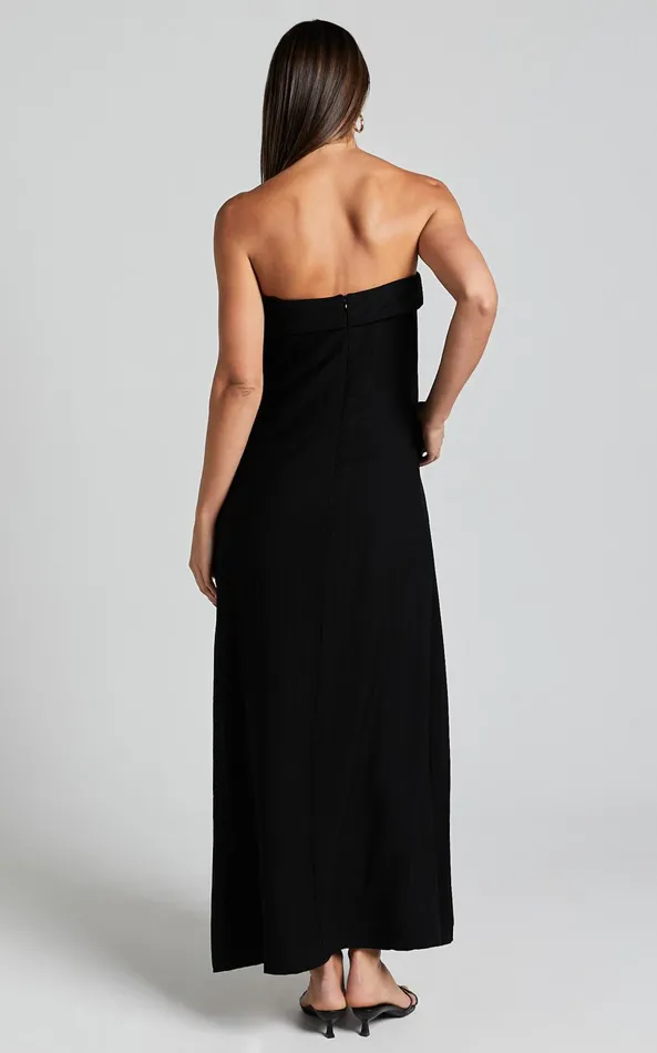 Showpo Runaway The Label 8211 Saphira Maxi Dress In Black Women Dresses
