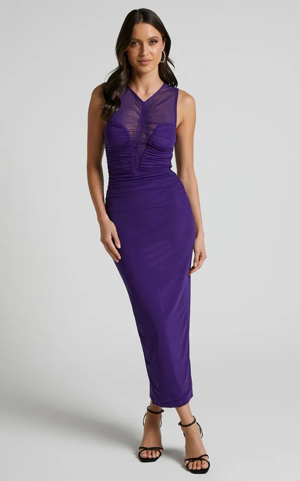 Showpo Runaway The Label 8211 Winx Midi Dress In Purple Women Dresses