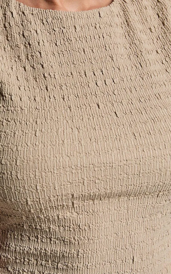 Showpo Sadie Top 8211 Sleeveless Textured Jersey Top In Sand Women Tops