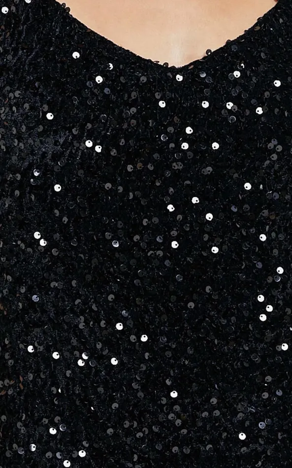 Showpo Salome Mini Dress 8211 Bodycon Sequin Dress In Black Women Dresses