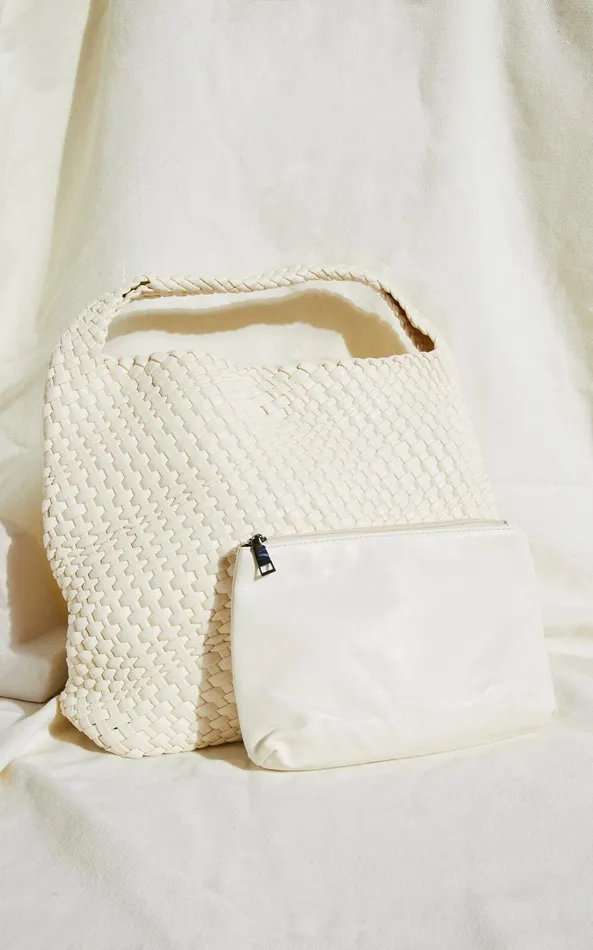 Showpo Seoul Bag 8211 Quilted Tote Bag In Cream Women Bags